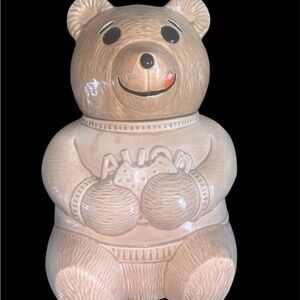 Avon Beige Bear Cookie Holder